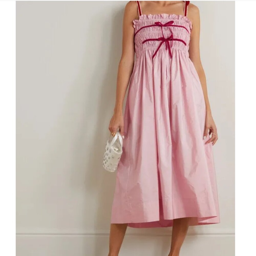Molly Goddard KATE TAFFETA MIDI DRESS - Like New - Size UK12 US8